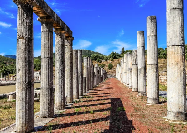 Ruins of gymnasium in Ancient  Messina, Greece — Stock Photo, Image