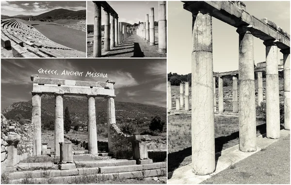 Ruiny starověkého Messina, Peloponnes, Řecko — Stock fotografie