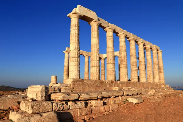 Poseidon Tapınağı, Cape Sounion, Yunanistan — Stok fotoğraf