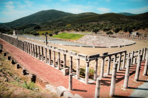 Stadion ve městě Ancient Messina, Řecko — Stock fotografie