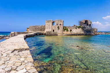 Methoni Venedik Kalesi Mora, Hıristiyani, Yunanistan.