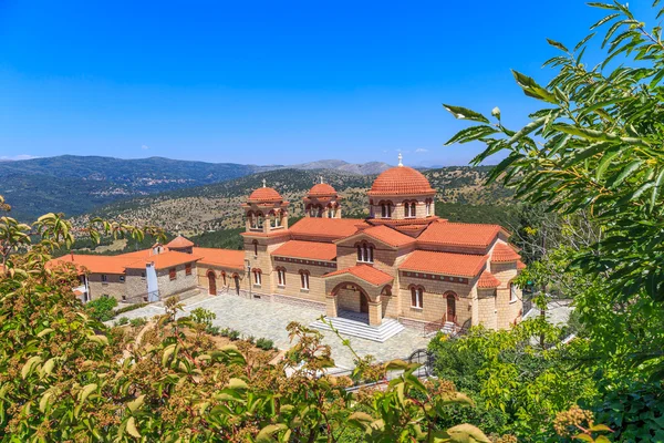 Monastero ortodosso cristiano a Malevi, Peloponneso, Grecia — Foto Stock