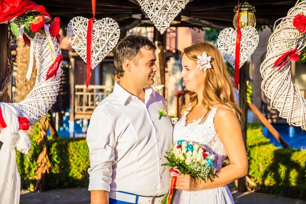 Ceremonie van het huwelijk in Griekenland — Stockfoto