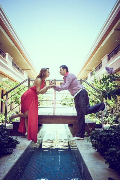 Posing enamored couple — Stock Photo, Image