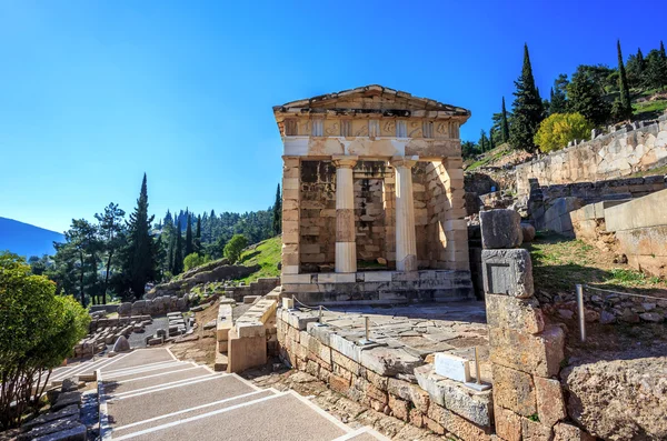 Tesouro de atenienses na Antiga Delphi — Fotografia de Stock