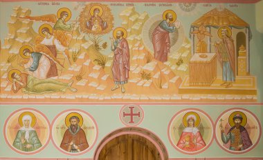 Teslis (Trinity Skete Köyü, Nizhny Novgorod bölgesi kilisedeki freskler)