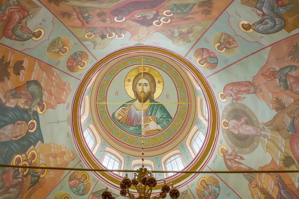 Fresken in der Dreifaltigkeitskirche (Dreifaltigkeitsdorf, Gebiet Nischni Nowgorod) Stockfoto