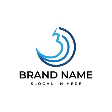 dalga güç vektör logo resimlemesi