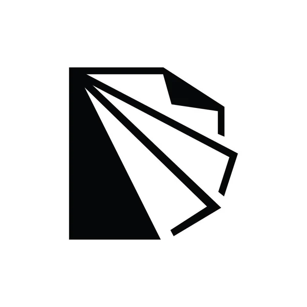 Initial Letter Document Logo Icon Design Illustration — Stock Vector