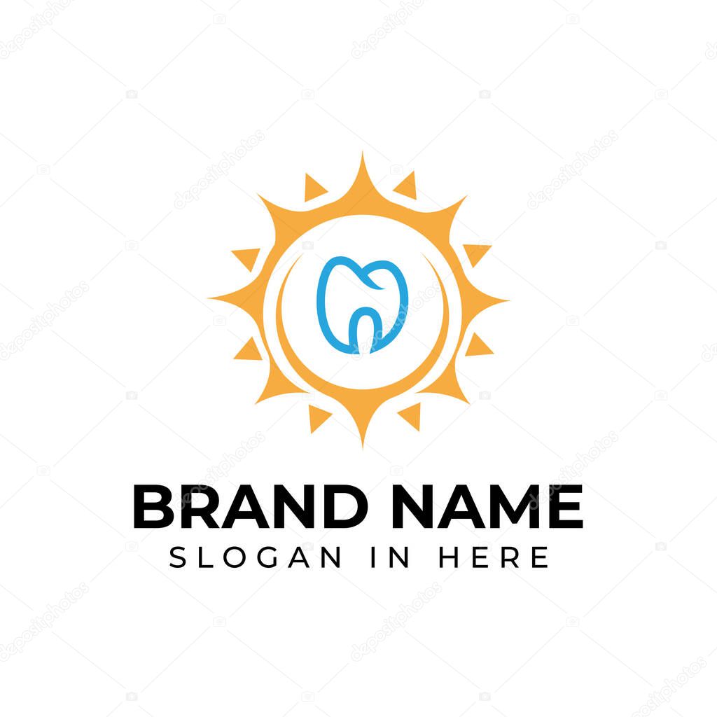 Bright shine teeth logo vector illustration design
