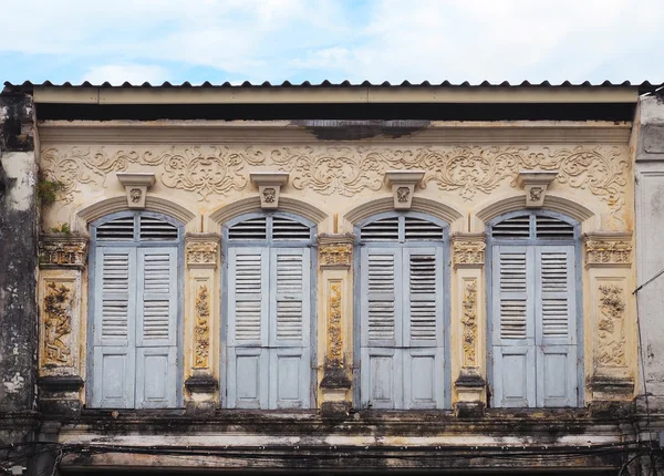 Японсько-португальський архітектури стилю в Пхукет, Таїланд — стокове фото