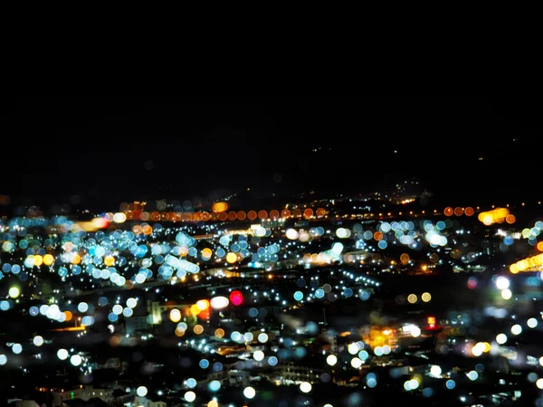 Noční světlo panoráma — Stock fotografie