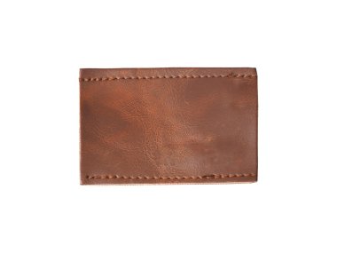 boş kahverengi deri jean etiket