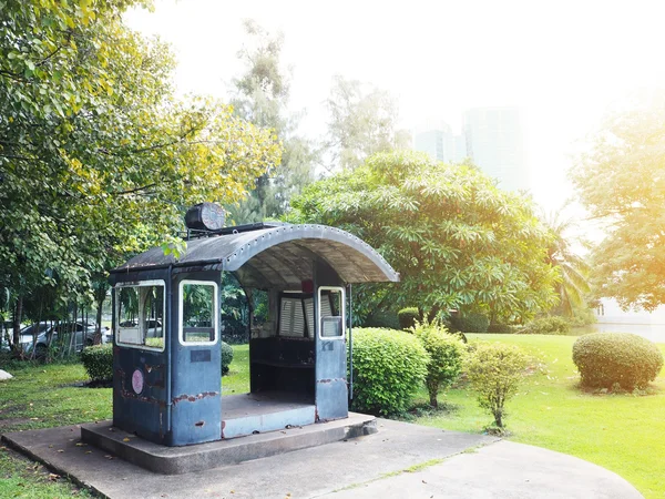 Gammel paviljong laget av boggitog – stockfoto