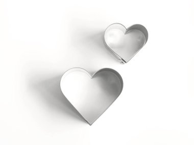 Beyaz renge göre kalp şeklini kapat. Sevgililer Günü geçmişi için aşk konsepti.