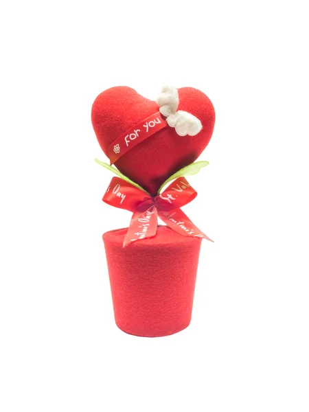 Love heart flowerpot — Stock Photo, Image