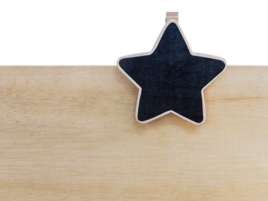 Ahşap tahta üzerinde ahşap Pano yıldız şekli