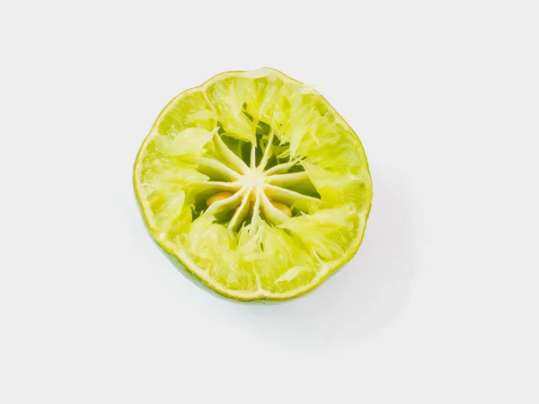 Plátky citronu mačkal se semeny — Stock fotografie