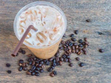 soğuk kahve ve kahve çekirdeği