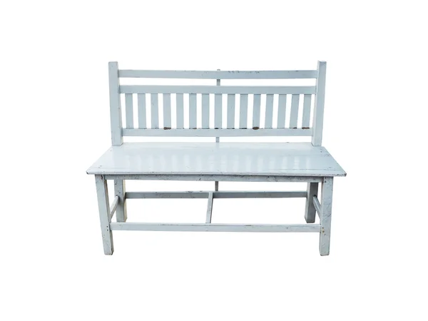 Retro white bench isolated — Stock Photo, Image