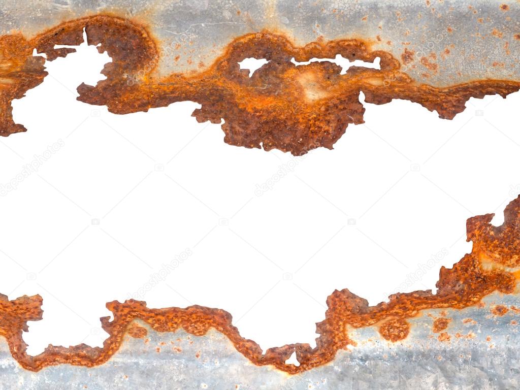 Rusty galvanized iron texture isolated
