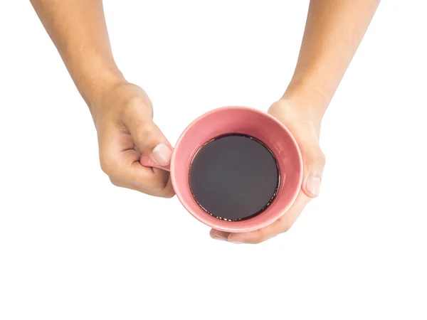 Hand hält Tasse Kaffee — Stockfoto