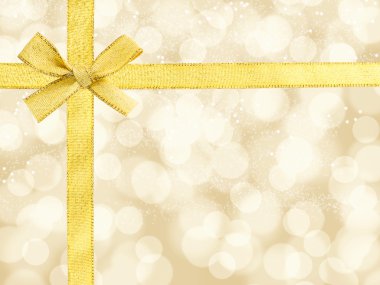 Altın şerit ve izole yay