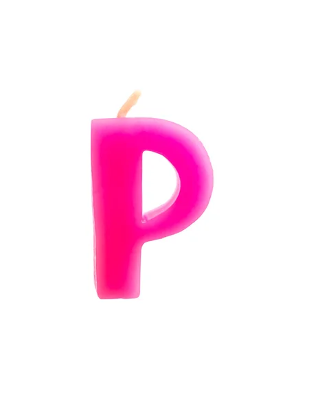 Kolorowy alfabet świece — Zdjęcie stockowe