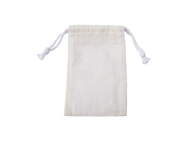 Pequeña bolsa de algodón aislada — Foto de Stock
