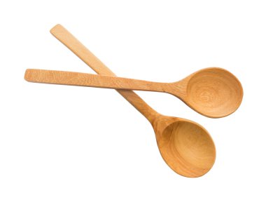 tahta kaşıklar izole