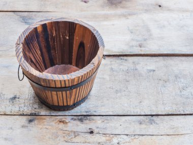 boş ahşap varil veya kova 