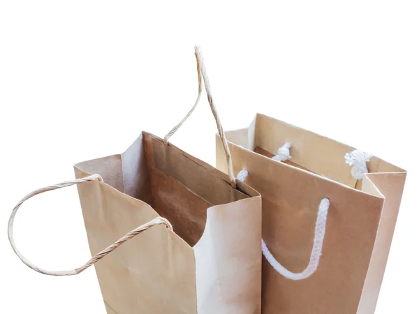 Opened brown shopping bag — Stock Photo, Image