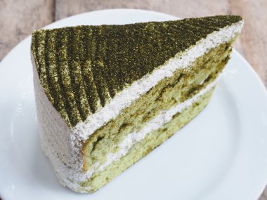 Japon matcha yeşil çay pasta