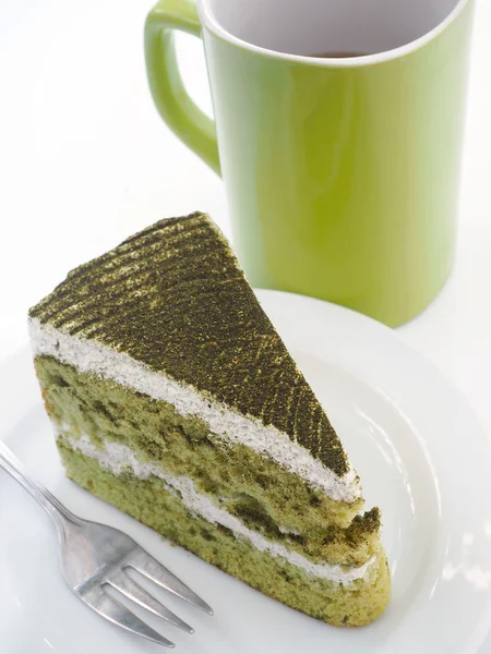 Torta di tè verde matcha giapponese — Foto Stock