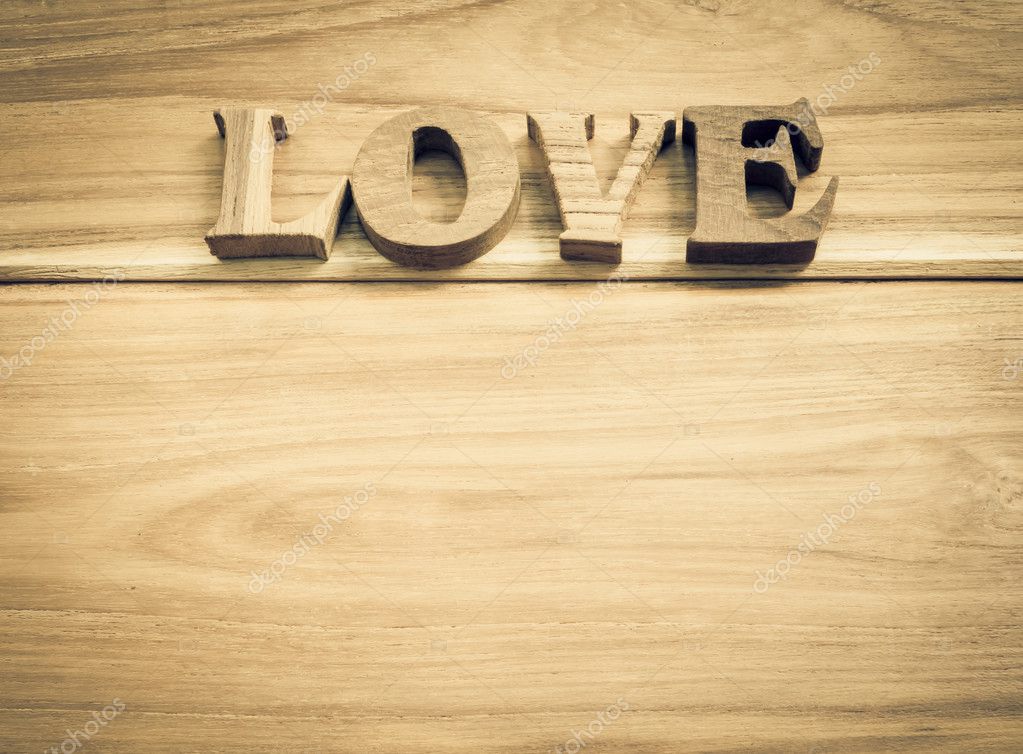 Wooden Word Love Stock Photo P Kanchana 97784552 Word Love Made Of Wood On Wooden Background Vintage Filter Effect Photo By
