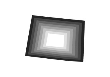 Wyoming Devleti haritasının gri renk ve beyaz arkaplan ile katmanlı dijital illüstrasyonuName