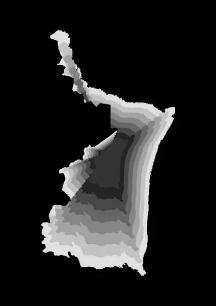 灰色渐变色和黑色背景的塔木里帕斯状态图的层次化数字图像 — 图库照片