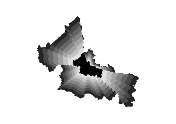 Layered Digital Illustration Map State San Luis Potosi Gray Gradient — Stock Photo, Image