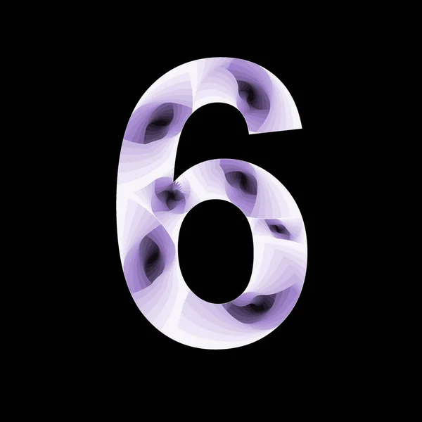 Número Estilo Abstracto Con Colores Degradado Púrpura Efectos Espiral —  Fotos de Stock