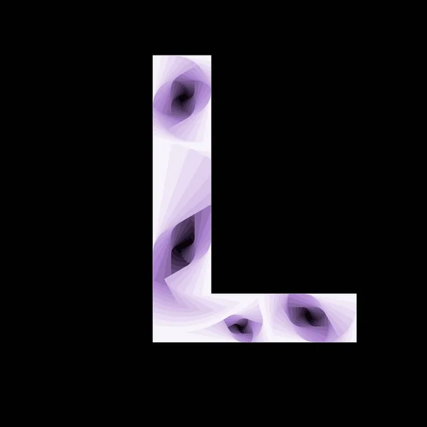 Letter Abstract Style Purple Gradient Colors Spiral Effects — Stock Photo, Image