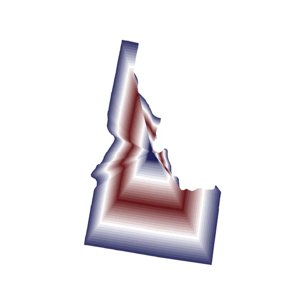 Illustration Med Optisk Oskärpa Effekt Idaho State Karta Med Röda — Stockfoto