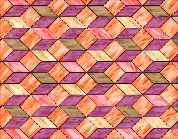 Illustration Geometric Pattern Stained Glass Style Various Colors Background Texture — Stock Photo, Image