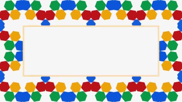 Fondo Marco Animado Con Hexágonos Varios Colores Para Anuncios — Vídeo de stock