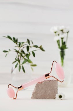 Yüz yeşim taşı. Evde yüz bakımı, alternatif tıp. Boşluğu kopyala.