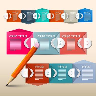 Yaratıcı vektör kağıt zarf Infographic düzeni
