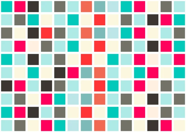 Retro Web Design Seamless Tiles - Mosaic Square Background Vector Texture — Stock Vector