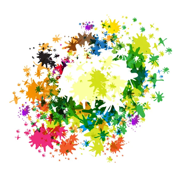 Soyut vektör renkli beyaz arka plan üzerinde su sıçramalarına