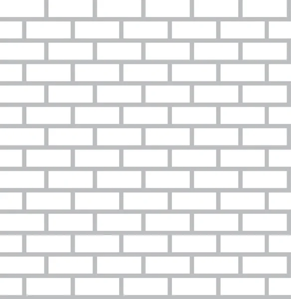 Fondo de ladrillos blancos - Vector sin costura Diseño plano Azulejos de la pared patrón — Vector de stock