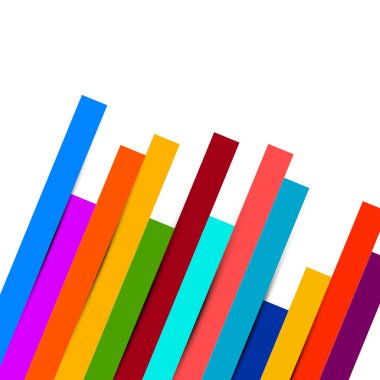 Beyaz arka plan üzerinde renkli kağıtlar. Vektör soyut kağıt arka plan.