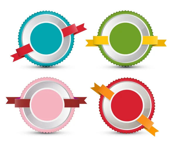 Set de etiquetas vectoriales vacías. Etiquetas del círculo retro aisladas sobre fondo blanco . — Archivo Imágenes Vectoriales